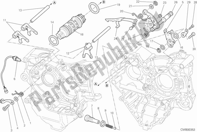 Tutte le parti per il Controllo Del Cambio del Ducati Diavel AMG 1200 2013